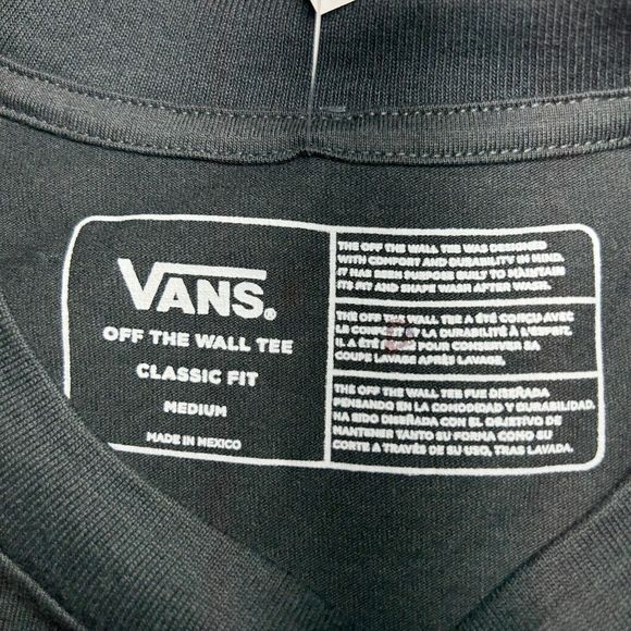 Vans Off The Wall Men's T Shirt Tee Short Sleeve SS Loose Fit Black Size Medium - Picture 11 of 14